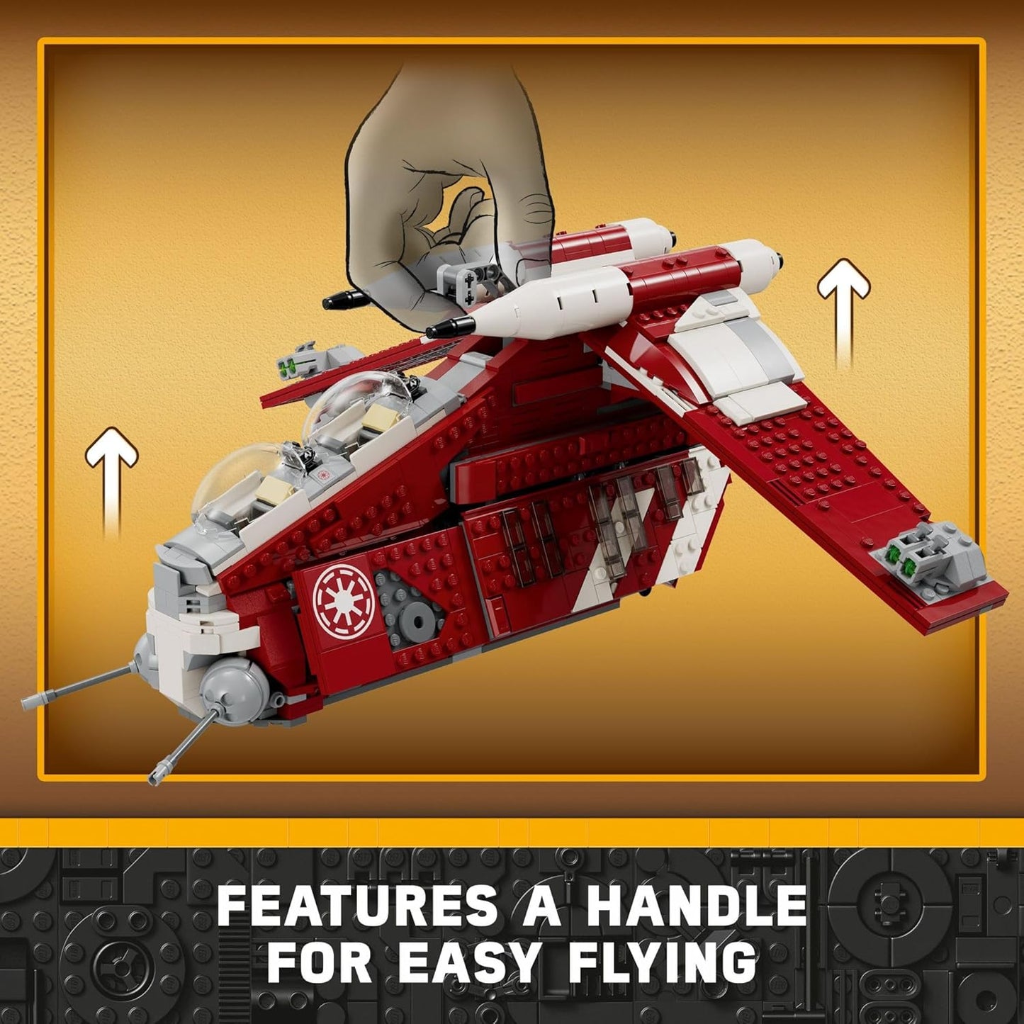 LEGO Star Wars - The Clone Wars Coruscant Guard Gunship 75354 - Star Wars Building Toy for 9 Years, Gift Idea for Fans Including Chancellor Palpatine, Padme and 3 Clone Trooper