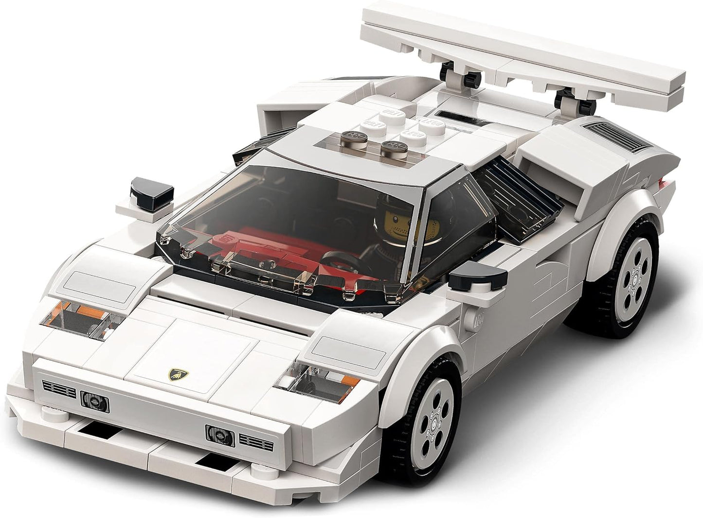 LEGO Speed Champions Lamborghini Countach Model Car Kit with Cockpit for 2 Figures, Racing Car as a Gift for Children, Boys and Girls from 8 Years, 2022 Collection 76908