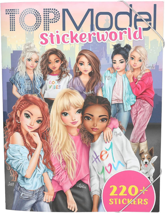 Depesche 13423 TOPModel Stickerworld Sticker Book with 16 Detailed Background Pages and 6 Pages Accessory Stickers