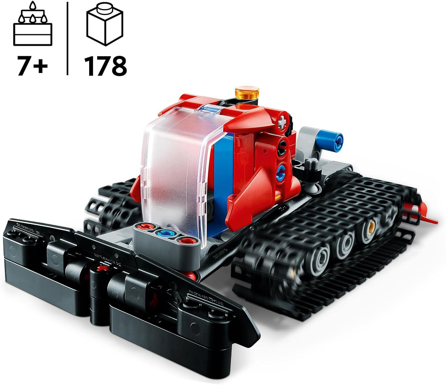 LEGO 42148 Technic Snow Groomer, 2-in-1 Winter Vehicle Model with Toy Snowmobile, Small Christmas Gift for Children, Technology Learning Toy for Boys and Girls from 7 Years and above