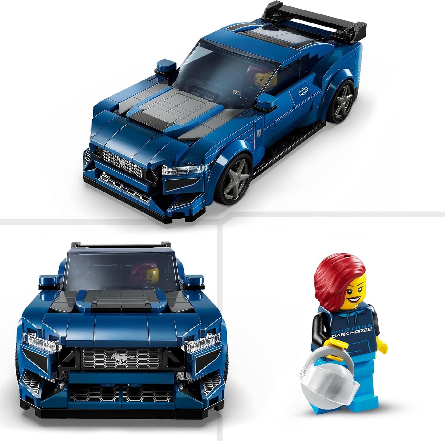 LEGO Speed Champions Ford Mustang Dark Horse Sports Car, Car Toy with Mini Figure for Building, Playing and Displaying for Children, Gift for Boys, Girls and Car Fans from 9 Years, 76920