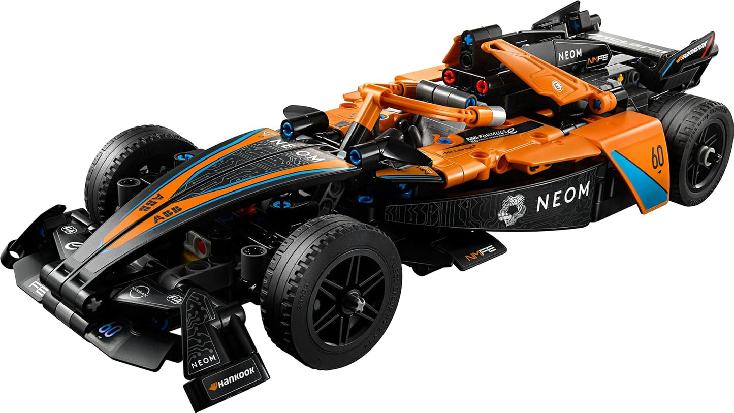 LEGO Technic 42169 NEOM McLaren Formula E Race Car, Racing Car Toy for Children of Ages 9+, for Boys and Girls, Model Vehicle Building Set, Decoration for Children's Room, Birthday Gift Idea