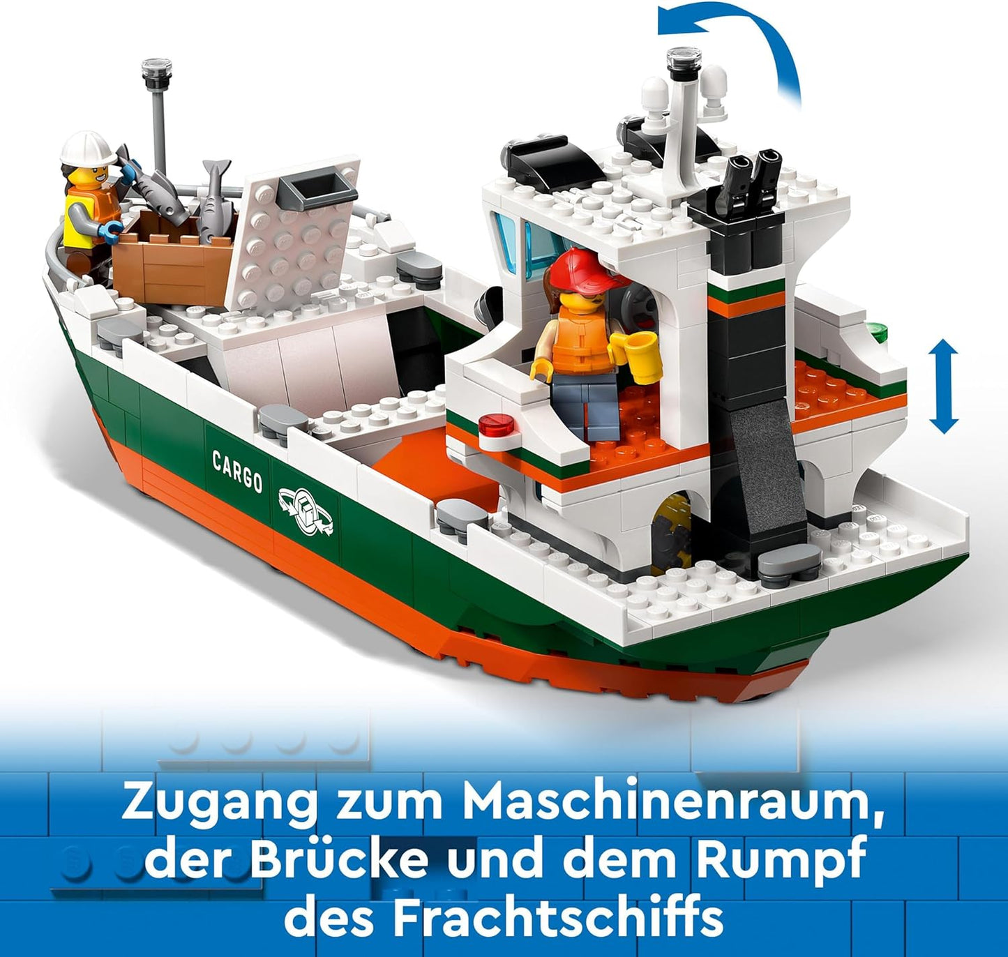 LEGO City Port with Cargo Ship, Construction Toy for Boys and Girls from 8 Years, Gift Idea for Children, Container Crane, Ship Toy and 8 Mini Figures, 60422