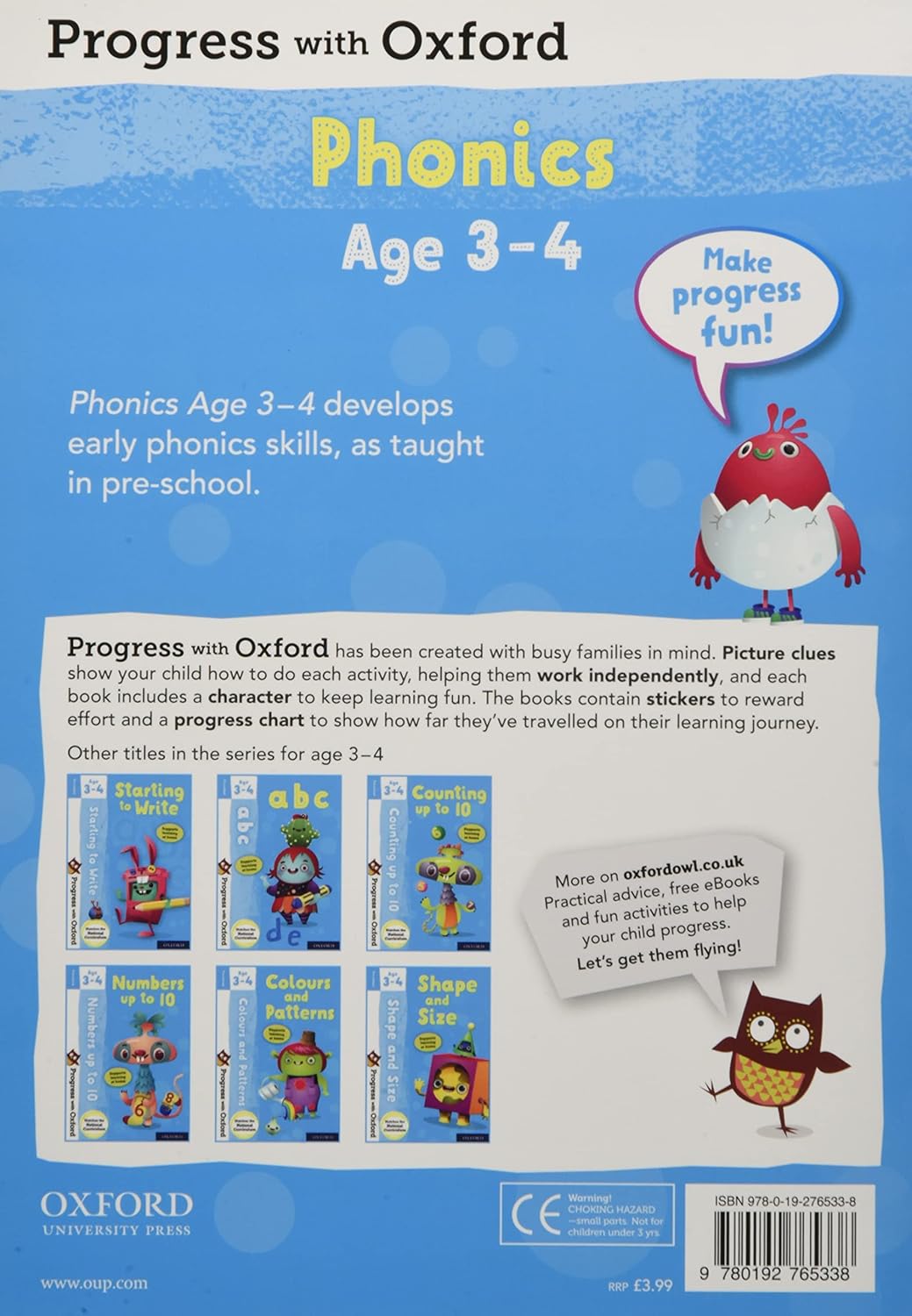 Progress with Oxford: Phonics Age 3-4 - Prepare for School with Essential English Skills