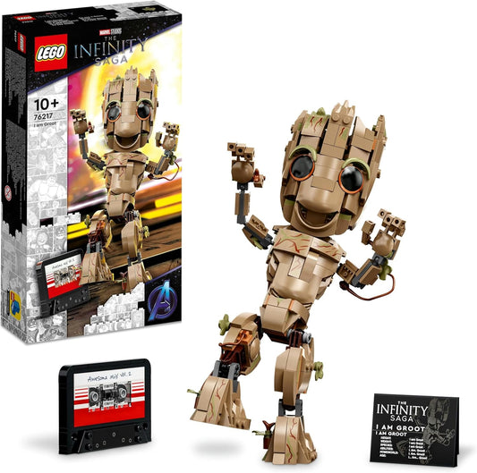 LEGO Marvel I Am Groot Building Toy Set with Baby Groot Figure from Guardians of The Galaxy 2, Great Gift for Children, Boys, Girls and Avengers Fans for Birthday, Christmas 76217