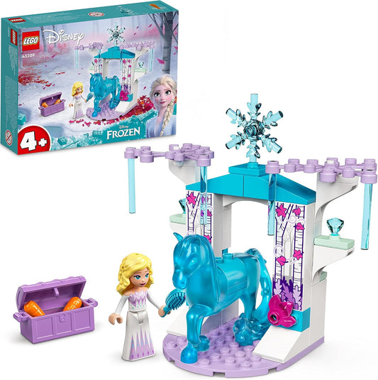 LEGO 43209 Disney Princess Elsa and Nokk Stable, Frozen, Toy with Elsa Mini Doll and Horse Figure, for children from 4 Years