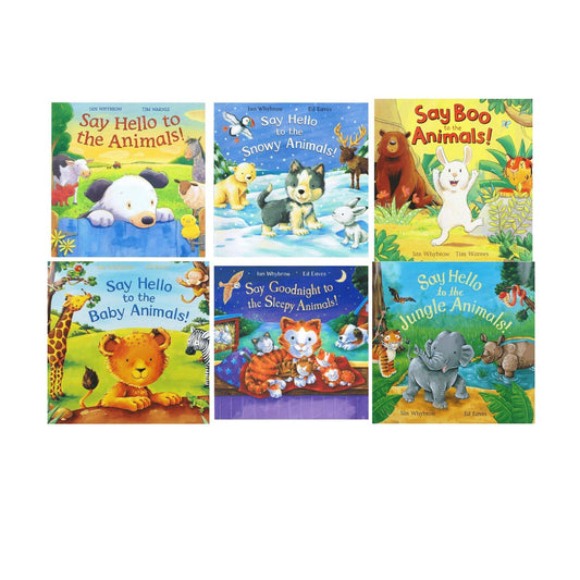 Say Hello To The Animals 6 Books Collection Set - Детская иллюстрированная книга Детские книги