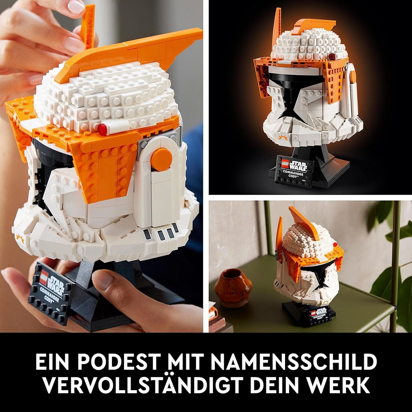 LEGO 75350 Star Wars Clone Commander Cody Helmet Set for Adults, The Clone Wars 2023 Series Memorabilia, Gift for Collection, Decorative Model