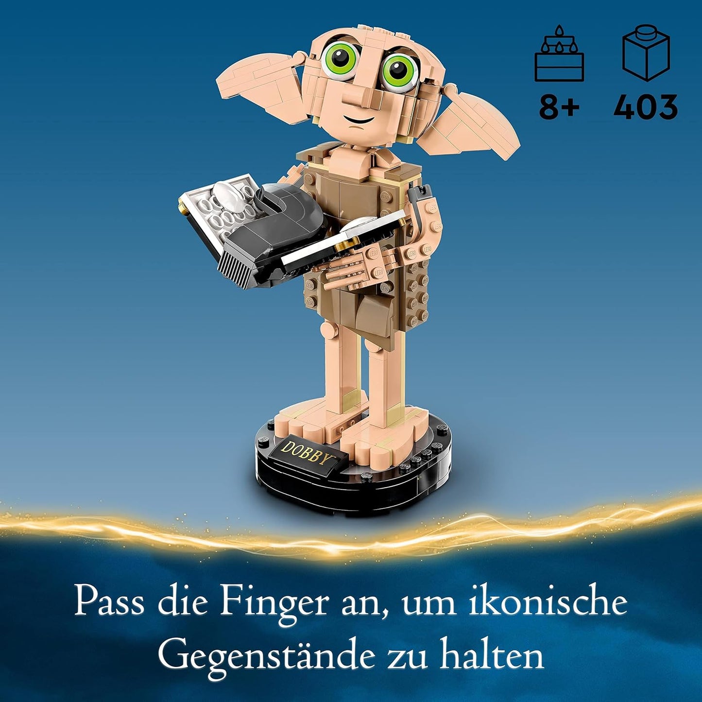 LEGO Harry Potter Dobby der Hauself Set, bewegliche ikonische Figur, Spielzeug, Schlafzimmer Accessoire & Deko, Charakter-Sammlung, Geschenk für Mädchen, Jungen, Teens und alle Fans ab 8 Jahren 76421