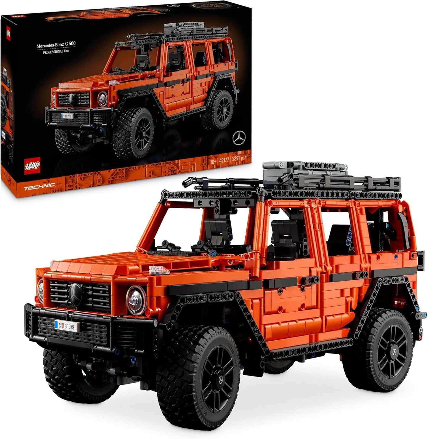 LEGO Technic Mercedes-Benz G 500 Professional Line Construction Kit with G-Class Car Model, Gift for Adults, Luxury Off-Road Vehicle Set, Mercedes Collectible, Toy Car 42177