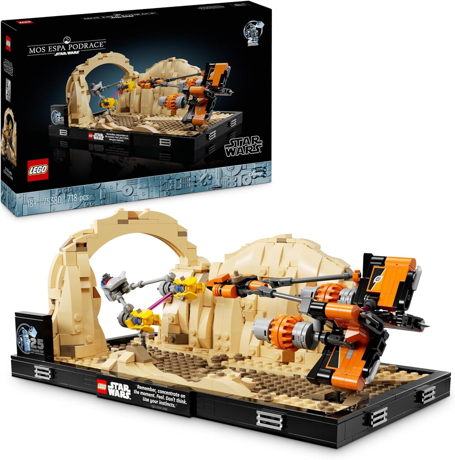 LEGO Star Wars Pod Race in Mos Espa - Diorama Set for Adults, The Dark Threat Model Kit, Includes Anakin Skywalker's Podracer, Collectable, Gifts for Men and Women 75380