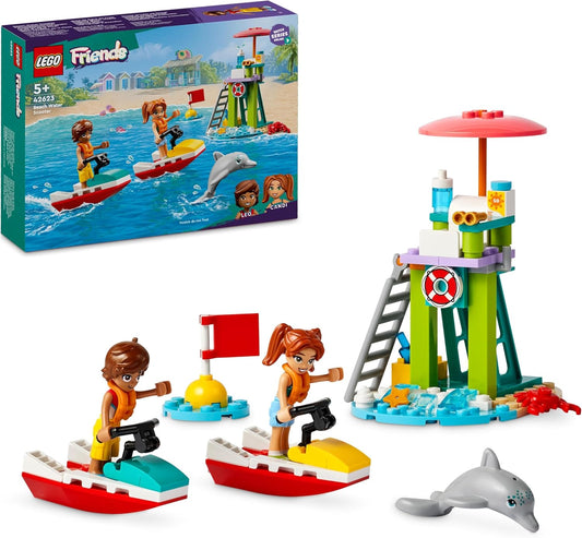 LEGO Friends Lifeguard Lookout Tower with Jet Skis, Children's Toy, Gift Idea for Girls and Boys from 5 Years with 2 Toy Figures and Dolphin, Jet Ski Toy 42623