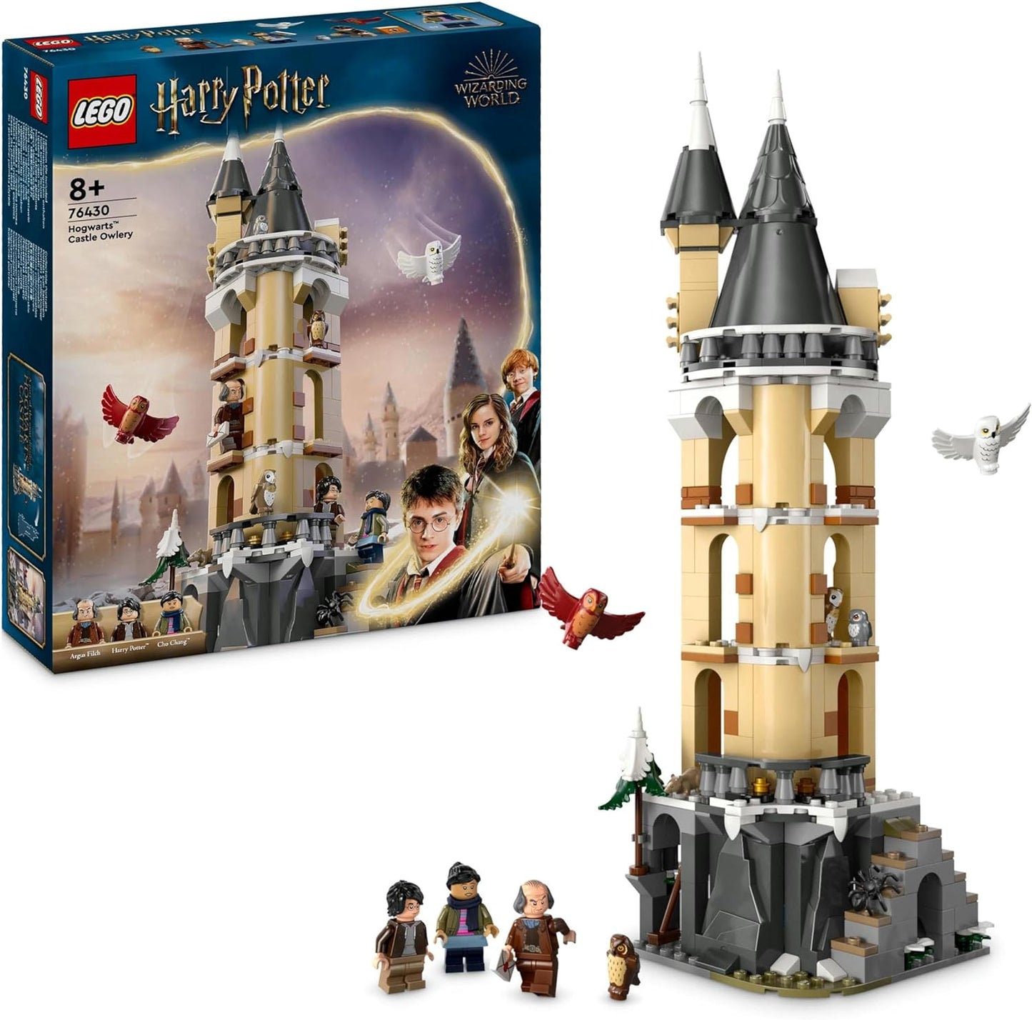 LEGO Harry Potter Owl at Hogwarts Castle, Adventure Set with Toy Animals and 3 Mini Figures, Movie Toy for Children, Gift for Girls, Boys and All Fans from 8 Years, 76430