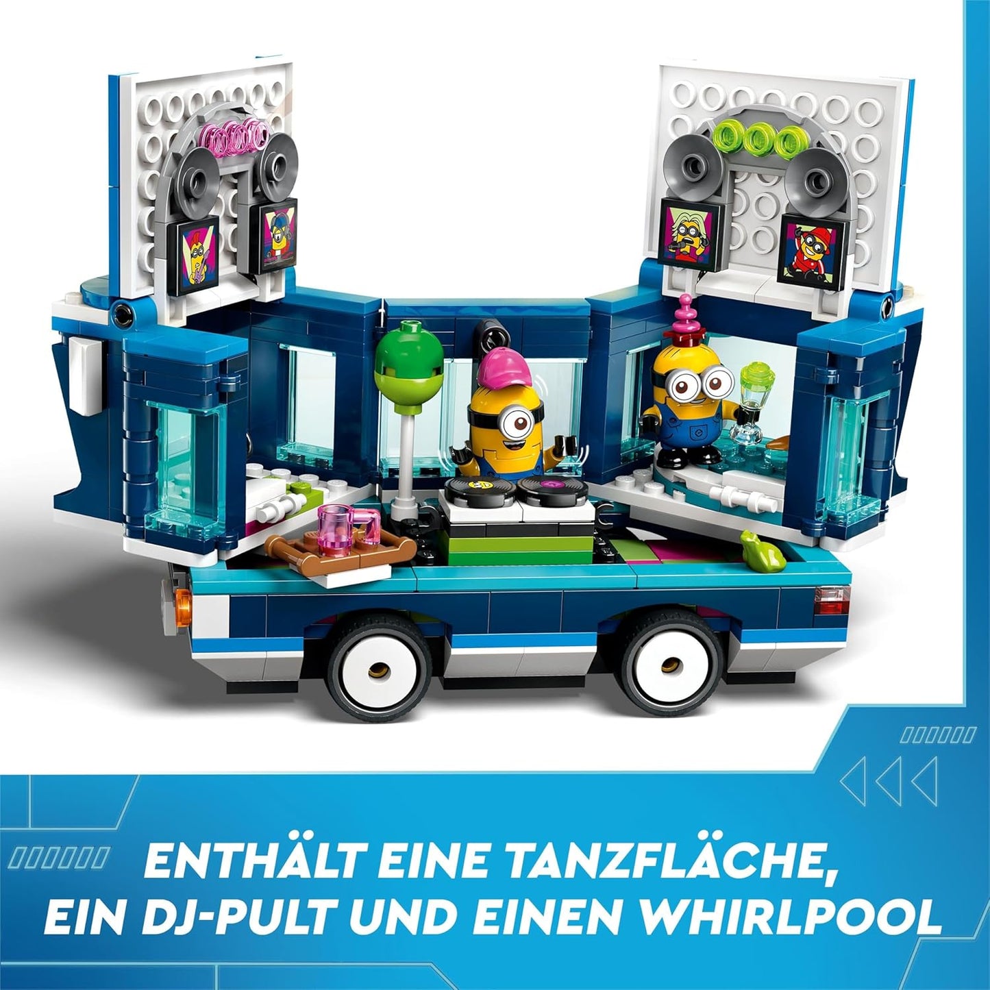 LEGO 75581 Despicable Me 4: Minions and the Party Bus, Gift Idea for Minions Fans, Children’s Toy with 4 Mini Figures for Boys and Girls from 7 Years