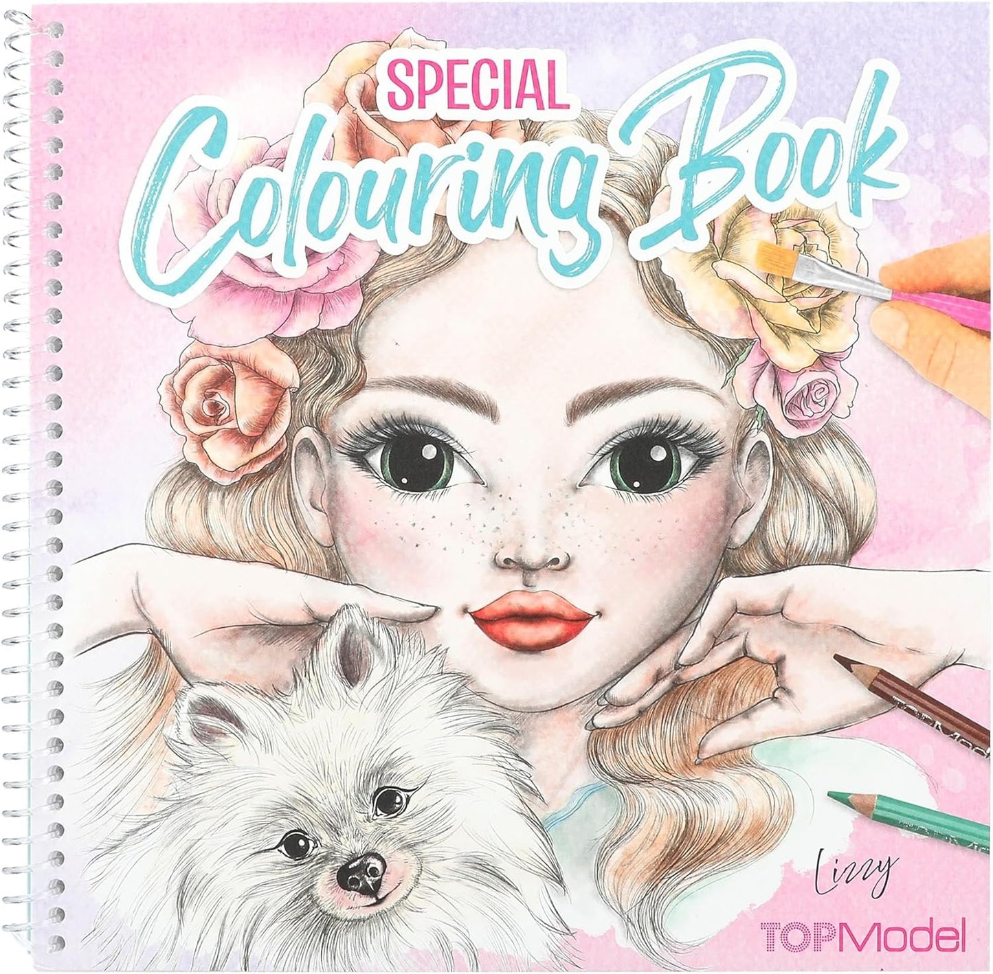 Depesche TOPModel 12468 Special Colouring Book with 20 Pages for Colouring Floral Model Motifs Includes Colouring Pages Multi-Coloured