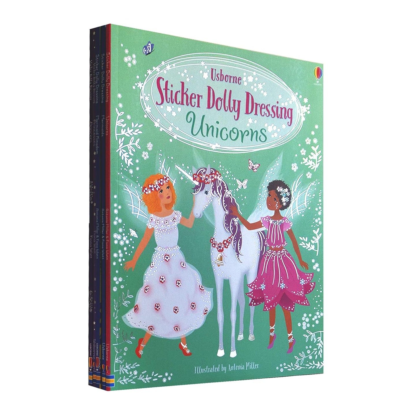 Usborne Sticker Dolly Dressing 5 Books Set (Sticker Dolly Dressing Unicorns, Sticker Dolly Dressing Mermaids, Sticker Dolly Dressing Princesses, Sticker Dolly Dressing Dancers & Mermaid Kingdom)