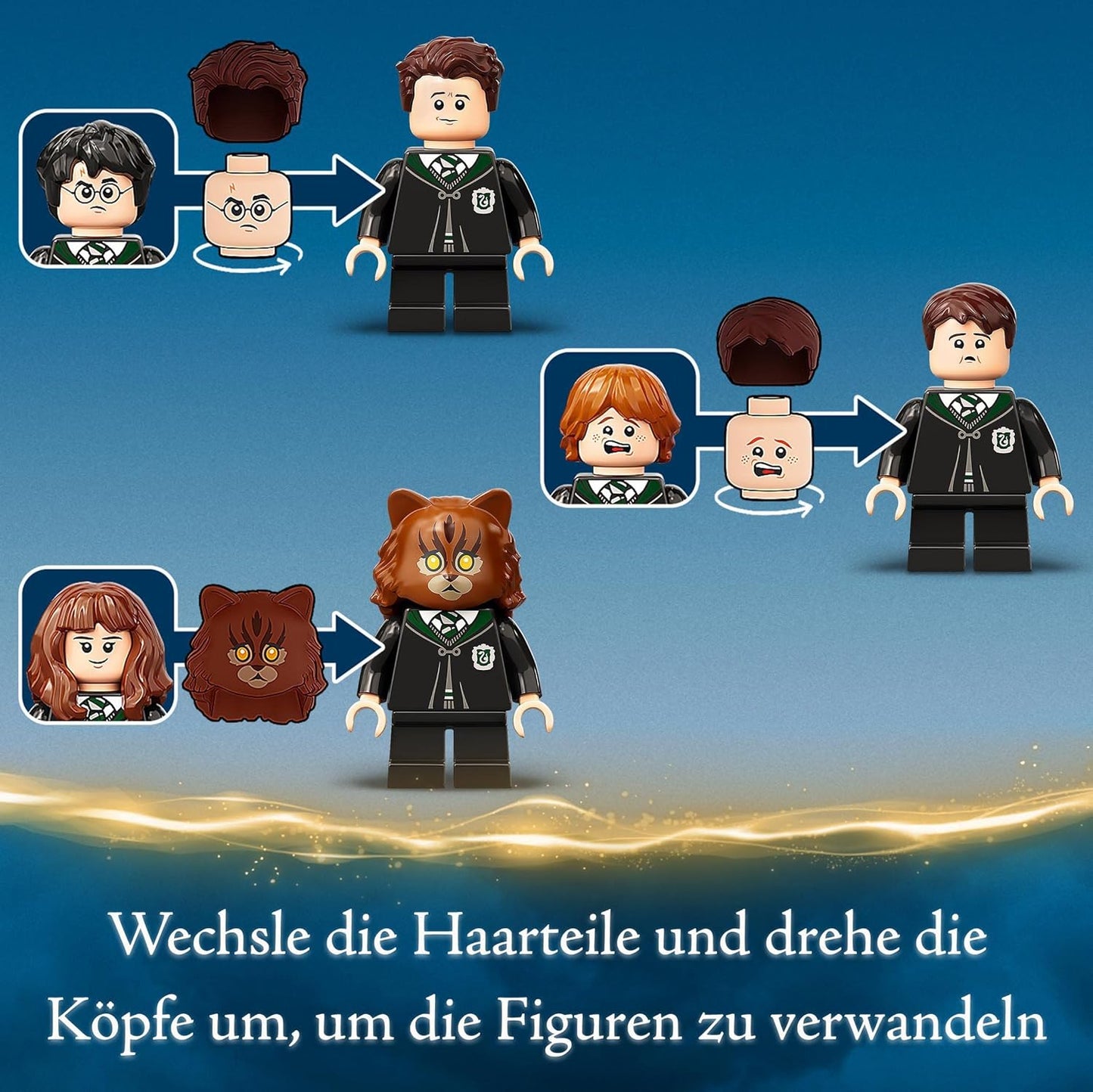 LEGO 76386 Harry Potter Hogwarts: Polyjuice Poison Mistake Set for 20th Anniversary with Harry as a Golden Mini Figure, Fan Item