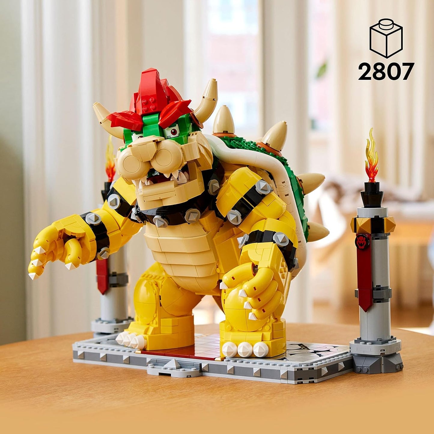 LEGO Super Mario The Mighty Bowser 3D Model Kit, Large Collectable Articulated Figure Set, Includes Duel Platform, Gift Idea for Fans to Display as Room Decoration 71411