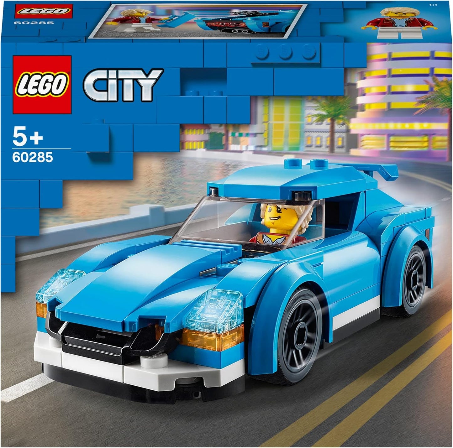 Lego 60285 City Sports Car Toy with Removable Roof, Racing Car Construction Kit