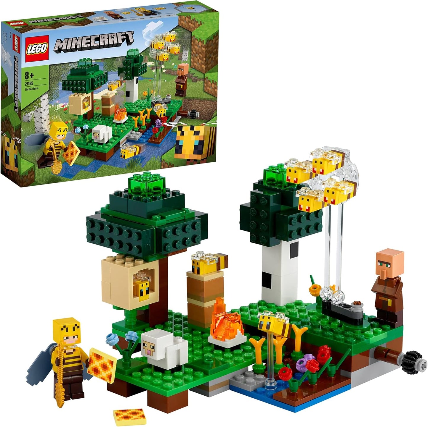 LEGO 21165 Minecraft The Bee Farm Construction Kit with Beekeeper and Sheep Figure, Toys for Boys and Girls from 8 Years