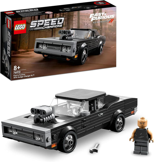 LEGO 76912 Speed Champions Fast & Furious 1970 Dodge Charger R/T, Toy Car Model to Build for Children, Set with Dominic Toretto Mini Figure