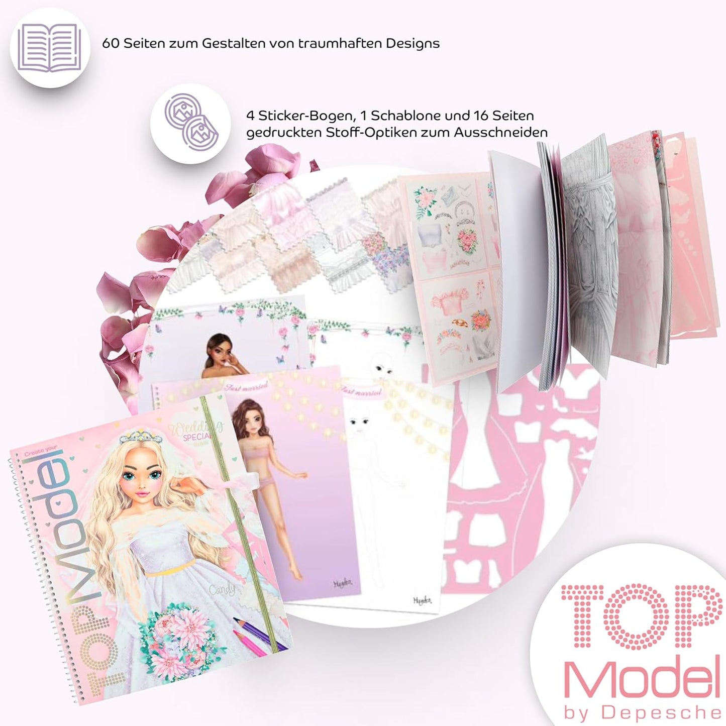 TOPModel Dress Me Up Sticker Book + Create Your TOPModel Wedding Special Colouring Book - Creative Fun for Stylish Designs and Dreamlike Weddings!