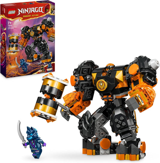 LEGO NINJAGO Coles Erdmech, Actionfiguren-Spielzeug mit veränderbarem Mech, Ninja-Set mit 2 Figuren inklusive Cole, Geschenk für 7-jährige Jungs und Mädchen 71806