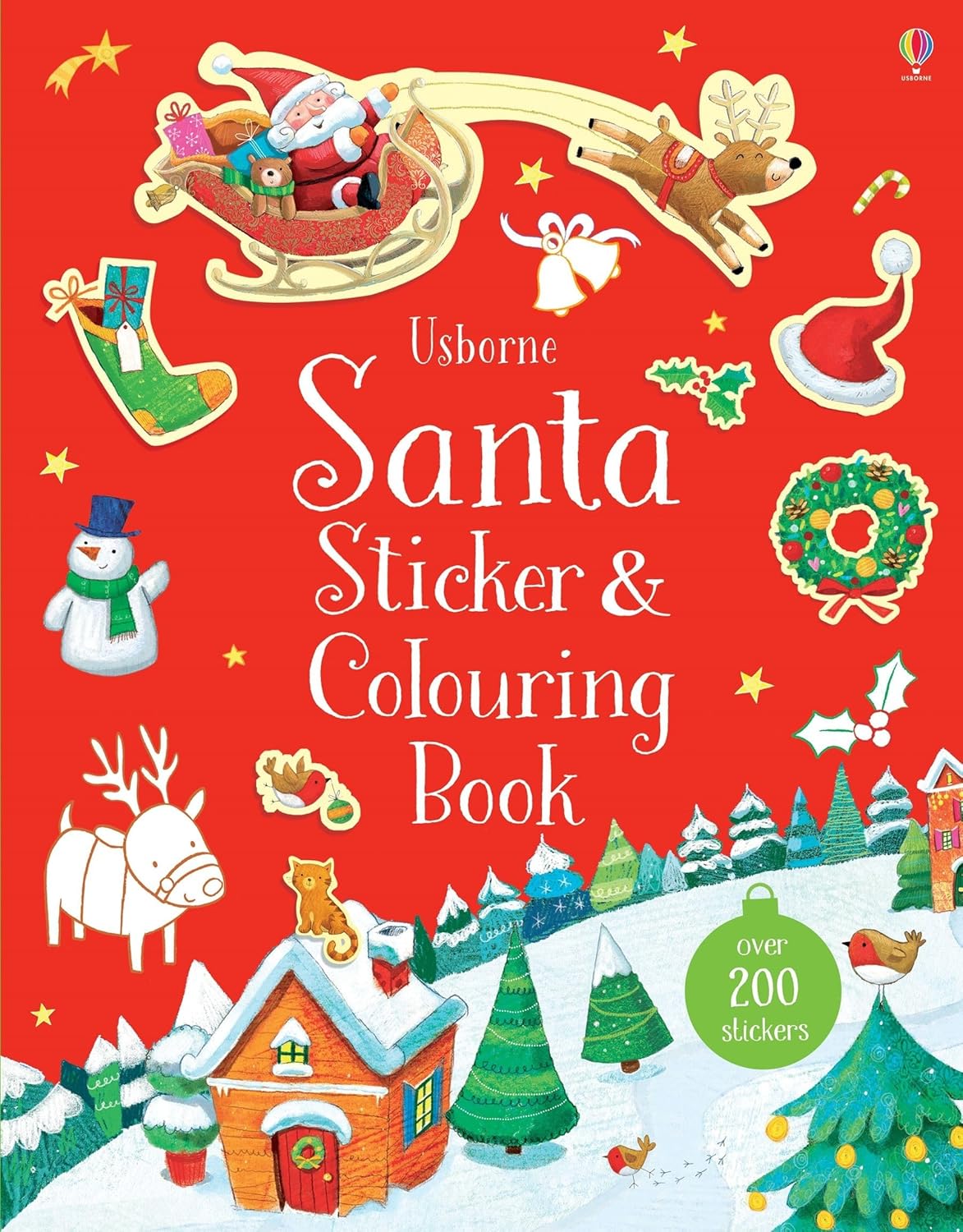 Santa Sticker and Colouring Book