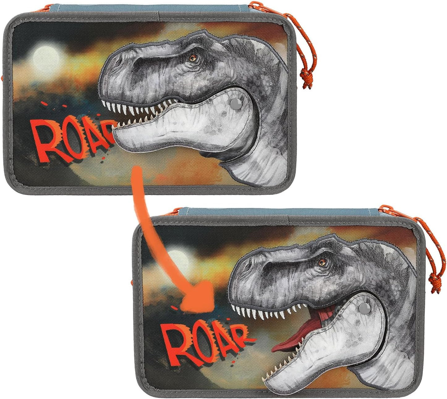 Depesche Roar 11756 Dino World 3-Compartment Pencil Case