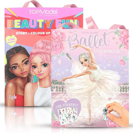 TOPModel: Stickerworld Ballet & Colouring Book Beauty Fun – Your Perfect Set for Imaginative Sticker Fun and Exciting Colouring Adventures!