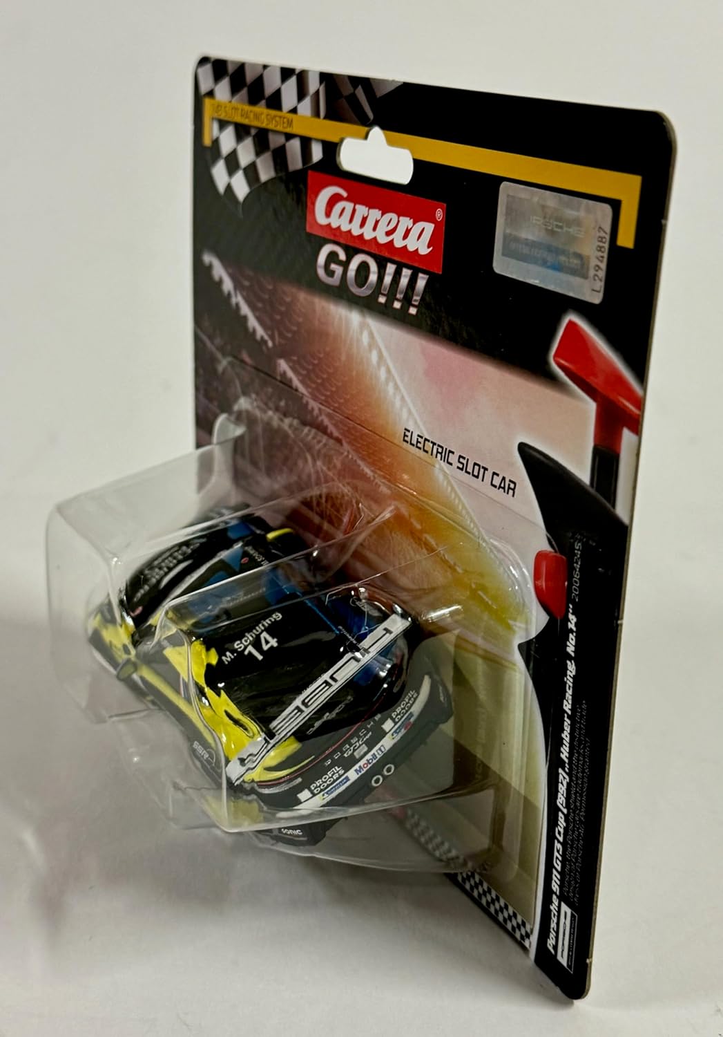 Carrera - 20064245 GO!!! Porsche 992 GT3 Cup Huber Racing, No.14 | Scale 1:43 Slot Car | Compatible with GO!!!, GO!!! Plus & Battery Operated | Authentic Designs