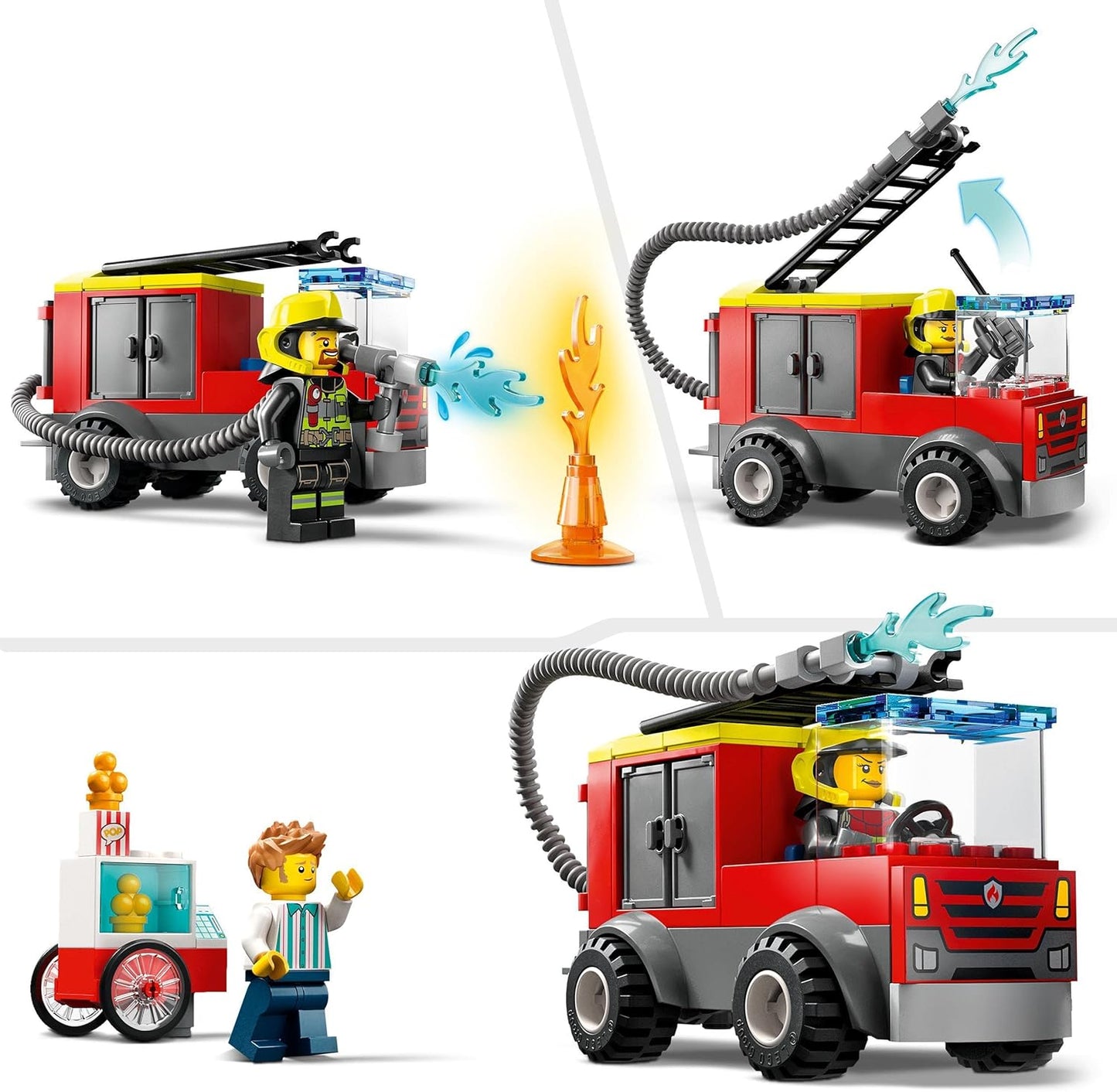 LEGO City 60375 Fire Station and Fire Engine, Fire Brigade, Educational Toy for Children Aged 4 Years and Above, Gift for Boys and Girls