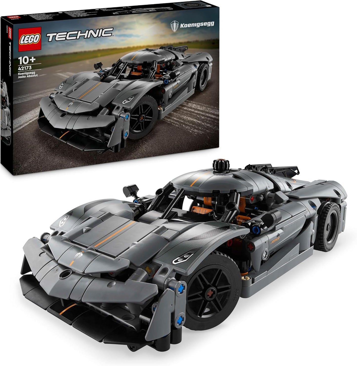 LEGO Technic Koenigsegg Jesko Absolut Super Sports Car in Grey, Construction Toy for Boys and Girls, Toy Car for Children, Gift for Car Fans, Decoration for the Children's Room, 42173