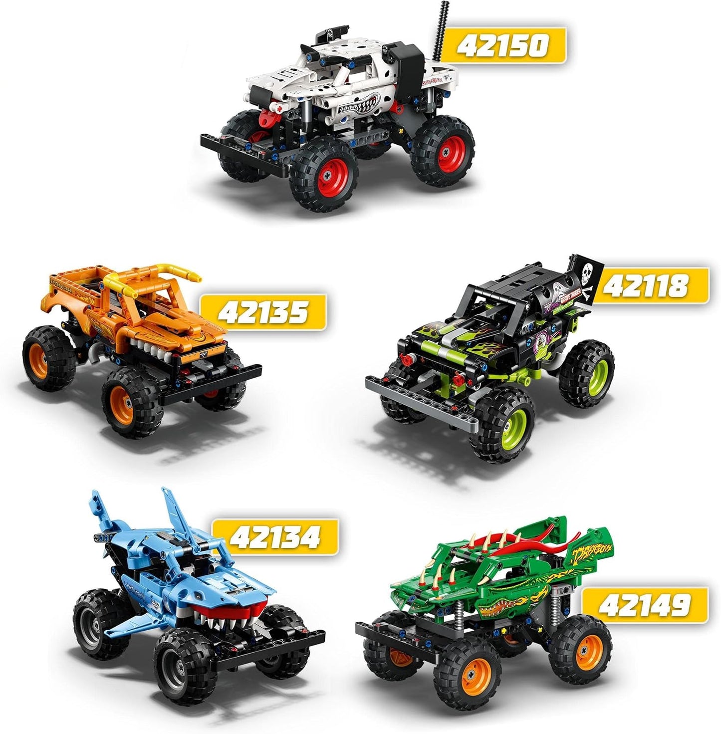 LEGO 42149 Technic Monster Jam Dragon Monster Truck Toy for Boys and Girls, 2-in-1 Racing Car for Off-Road Stunts and as a Gift for Children