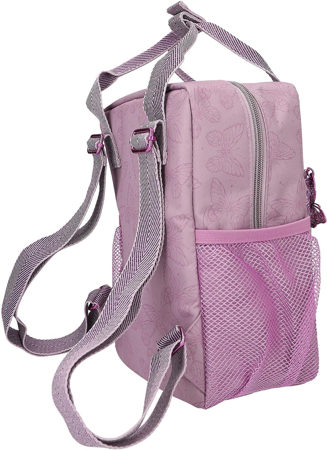 Depesche 12776 TOPModel Fairy Love Backpack in Mauve with Model Motif and Butterflies, Bag with Adjustable Straps, Pink, pink, Rucksack