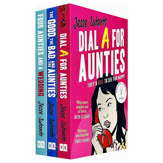 Aunties Series 3 Books Collection Set By Jesse Sutanto (Dial A For Aunties, Four Aunties and a Wedding & The Good, the Bad, and the Aunties)