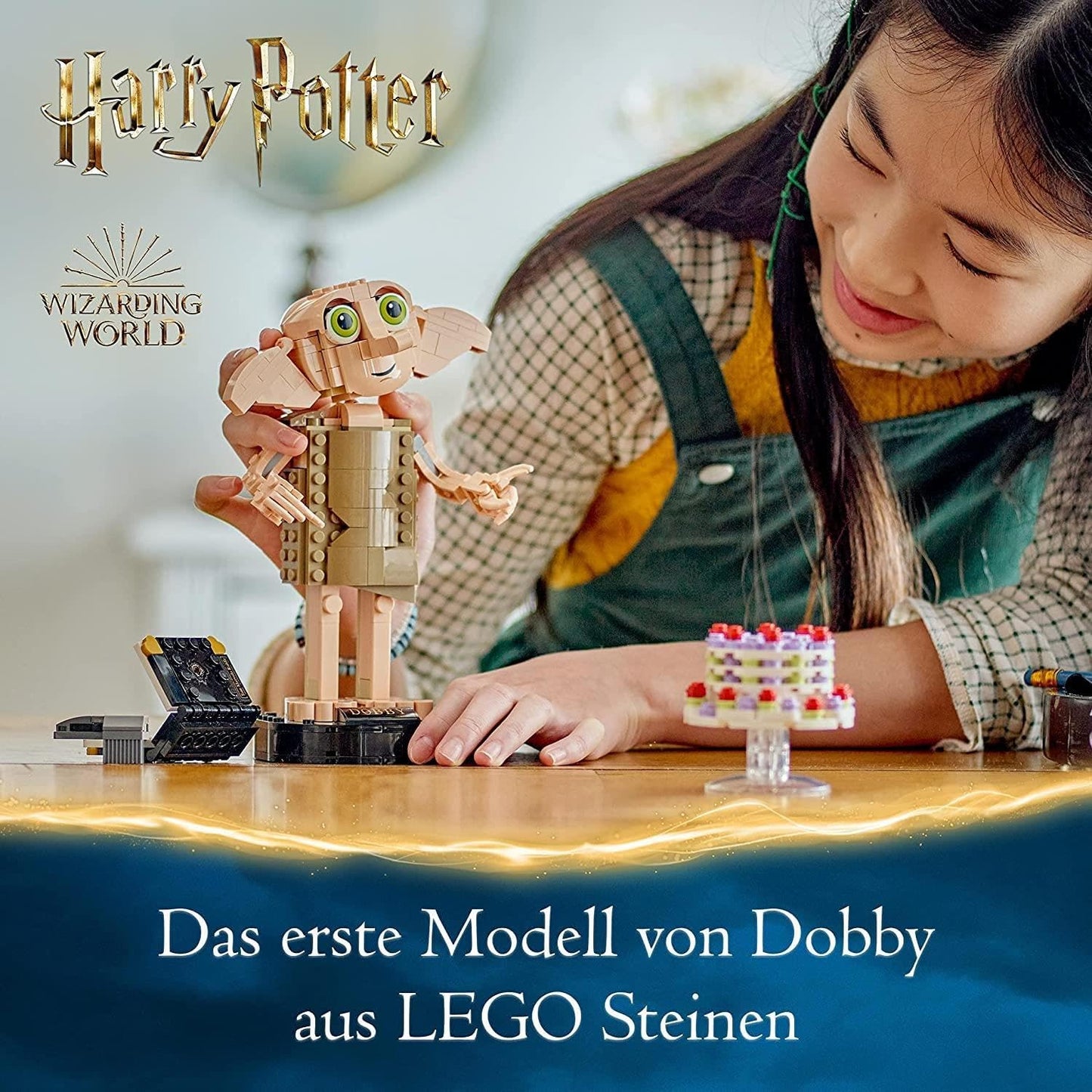 LEGO Harry Potter Dobby der Hauself Set, bewegliche ikonische Figur, Spielzeug, Schlafzimmer Accessoire & Deko, Charakter-Sammlung, Geschenk für Mädchen, Jungen, Teens und alle Fans ab 8 Jahren 76421