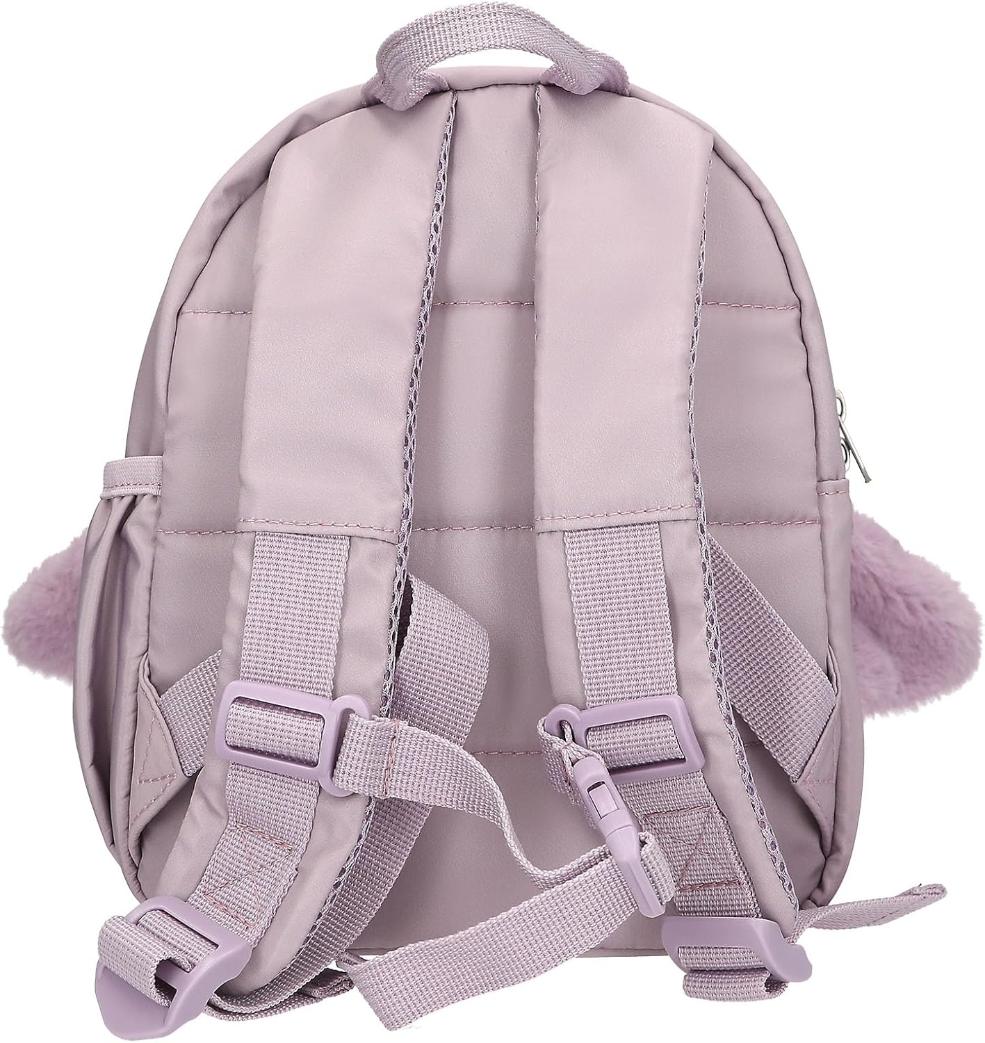 Depesche 13159 Princess Mimi Penguin Backpack in Lilac with Penguin Motif and Plush Fur, Bag with Adjustable Straps