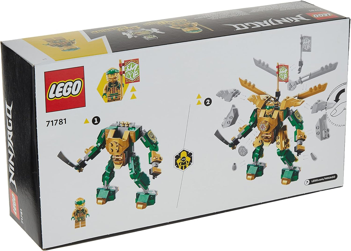 Lego 71781 Ninjago Lloyd's Mech Duel EVO, 2 Action Figures Set with Upgradable Figure, Collectable Toy with Golden Lloyd and Skeleton Warrior