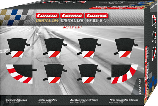 Carrera 20020590 – Inner Rim Strips for Curve 1/30 ° (6) End Pieces (2)