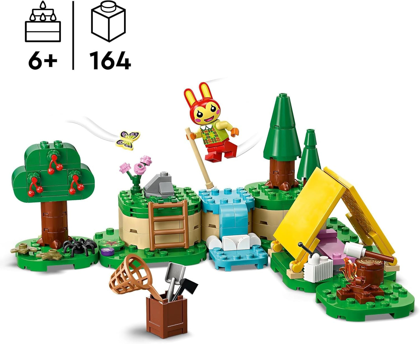 LEGO Animal Crossing Mimmis Outdoor Fun, Creative Toy for Kids, Animal Set with Rabbit Figure from the Video Game, Gift for Girls and Boys from 6 Years 77047