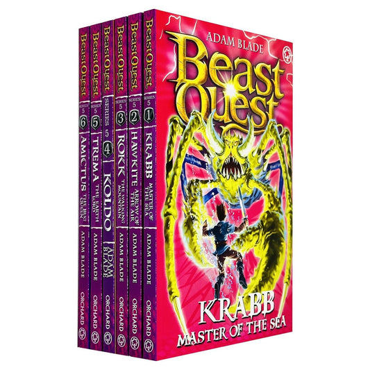 Beast Quest (Series 5) 6 Books Set Collection Adam Blade