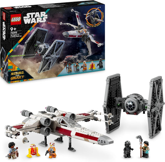 LEGO Star Wars Mashup of TIE Fighter & X-Wing, Buildable Toy Star Hunter Gift Idea for Children, Adjustable Star Ships, Gift for Boys, Girls and All Fans 75393