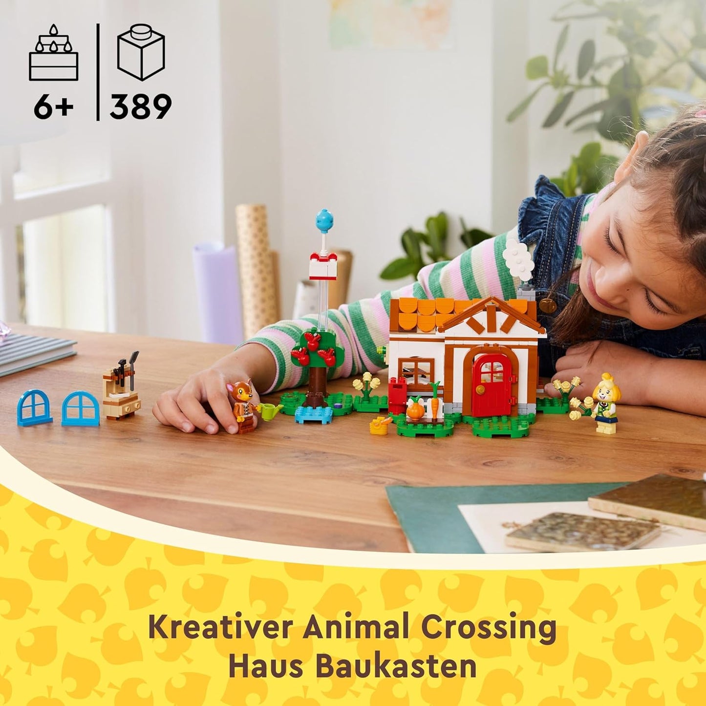 LEGO Animal Crossing Visit of Melinda, Creative Toy for Kids with 2 Mini Figures from the Video Game Series, Including Fatima, Merch, Gift for Girls and Boys from 6 Years 77049