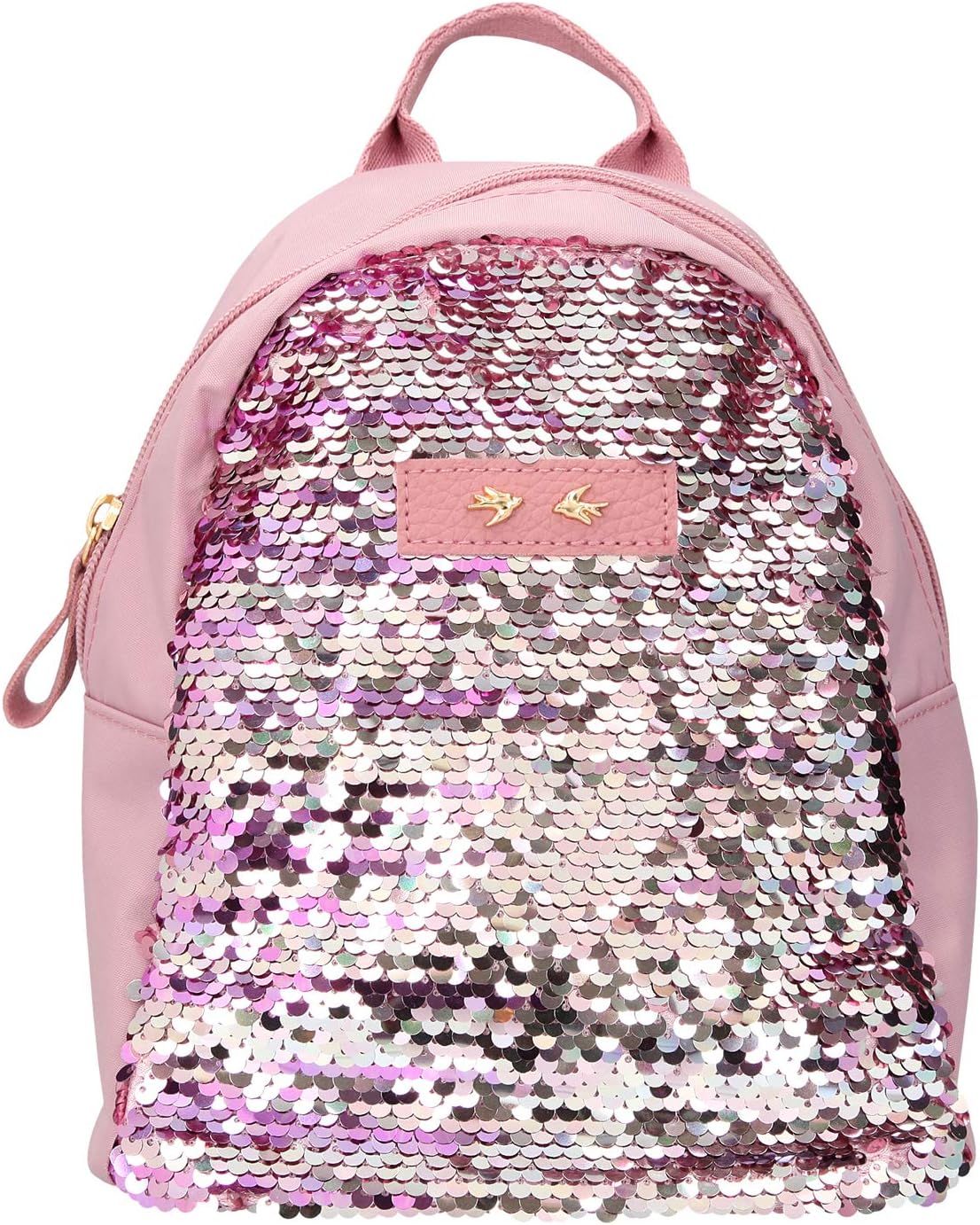 Depesche 10043 - Rucksack mit Pailletten Trend Love, mauve