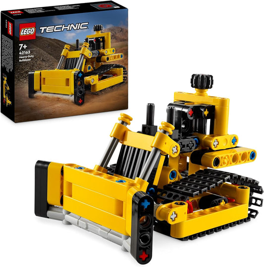 LEGO Technic Heavy Duty Bulldozer, Toy Bulldozer for Building, Complement Your Construction Site, Construction Toy for Children, Technology Gift for Boys and Girls from 7 Years, 42163