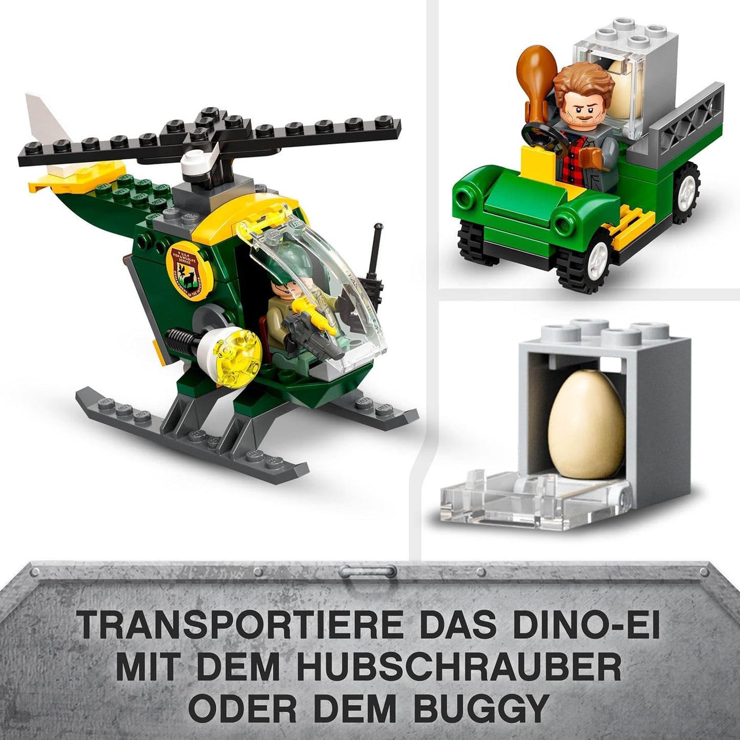 LEGO Jurassic World T. Rex Breakout, Dinosaur Toy from 4 Years, Set with Large Dino Figure, Helicopter, Airport and Toy Car, Gift for Fans of Jurassic Park Movies 76944