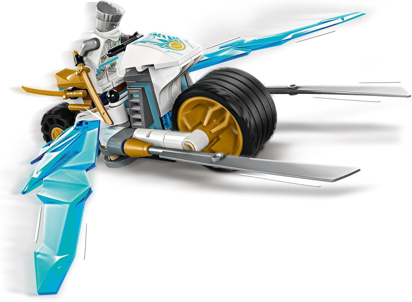 LEGO Ninjago Zanes Ice Motorcycle, Ninja Playset with 1 Mini Figure, Action Toy, Buildable Small Vehicle for Children, Gift for Boys and Girls from 7 Years 71816