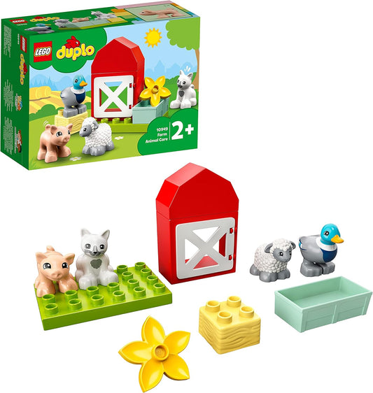 Lego Duplo 10949 Animal Care on the Farm Toddler Toy from 2 Years with Duck, Pig, Sheep and Cat Figures