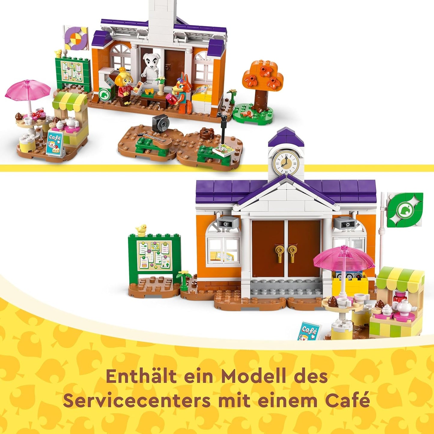 LEGO Animal Crossing K.K. Plays on the Festival Court, Construction Toy with Café and Car from the Video Games, Playset for Girls and Boys from 7 Years, Gift for Children 77052